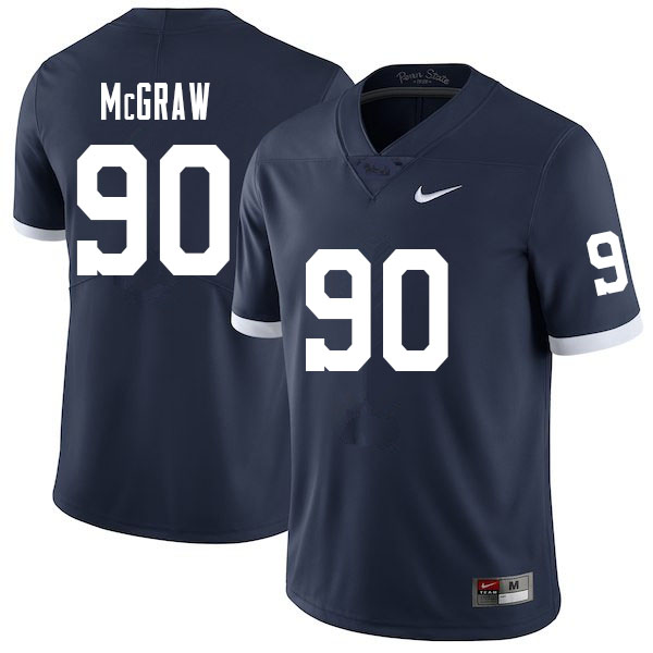 NCAA Nike Men's Penn State Nittany Lions Rodney McGraw #90 College Football Authentic Navy Stitched Jersey GNT2298QW